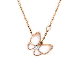 Van Cleef & Arpels Two Butterfly Pendant Necklace